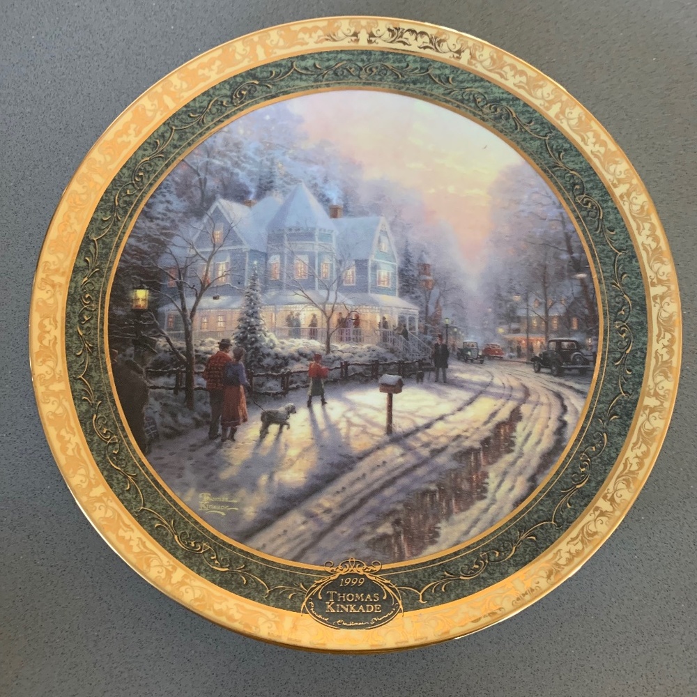 Thomas Kinkade | A Holiday Gathering Collector's Plate Limited Edition